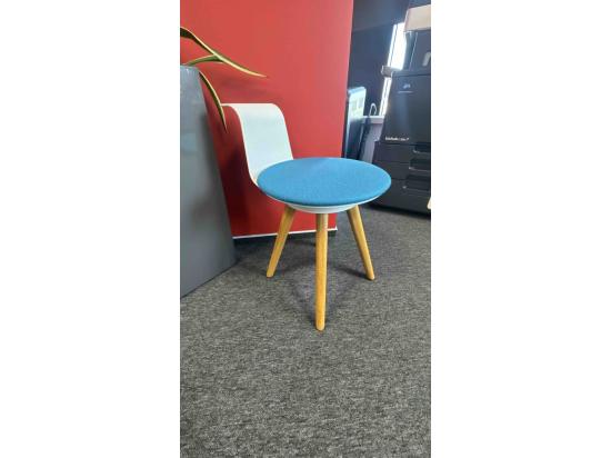 Blue and white chair