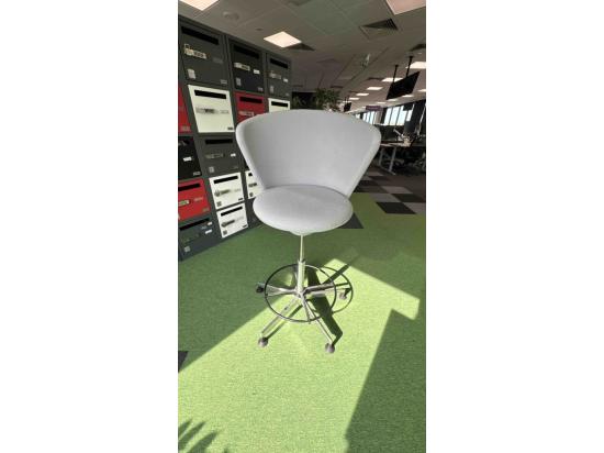 Grey hocker on wheels
