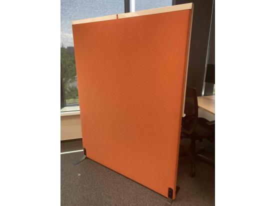 Freestanding orange wall