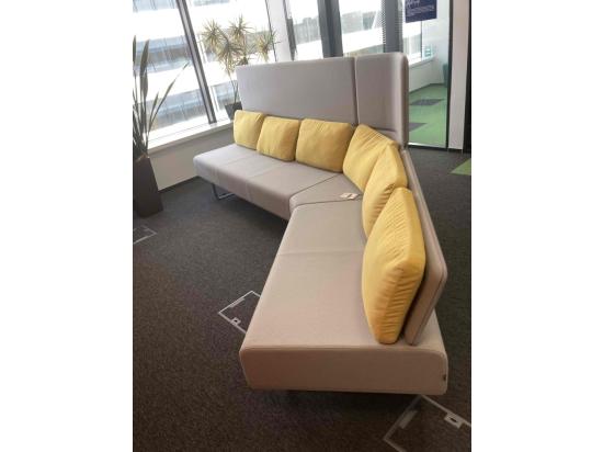 Settle gray-yellow sofa