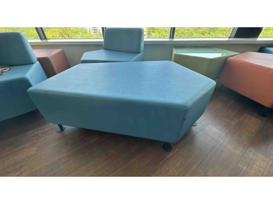 Blue backless sofa 130