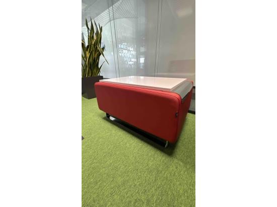 Coffee table pouffe red