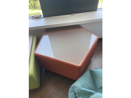 Orange glass table