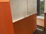 Freestanding orange wall