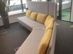 Settle gray-yellow sofa