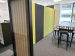 Freestanding panel with glazing narrow