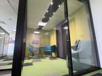 Large glazed acoustic booth