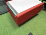 Coffee table pouffe red