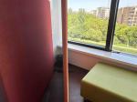 Orange freestanding panel