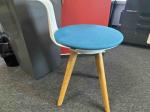 Blue and white chair