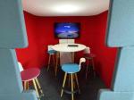 Sound booth open gray-red