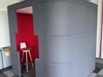 Sound booth open gray-red