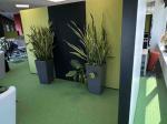 Free standing panel black and green L