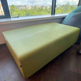 Green backless sofa 121