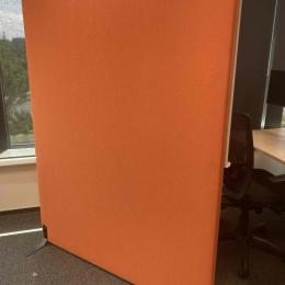 Freestanding orange wall