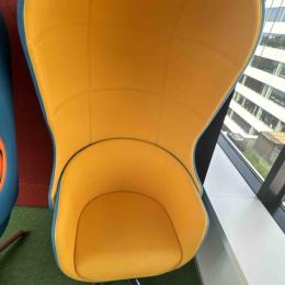 Armchair large yellow