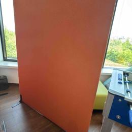 Orange freestanding panel