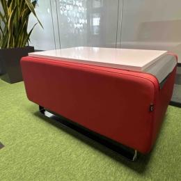 Coffee table pouffe red