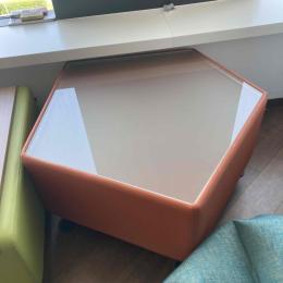 Orange glass table